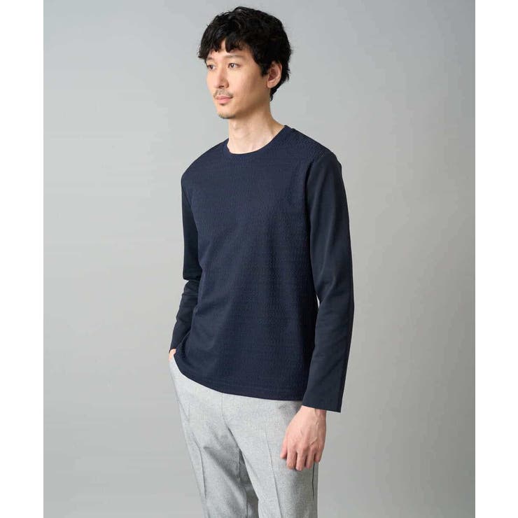 【スマート/イージーケア/洗濯機で洗える/毛玉になりにくい】オーバルジャガード | a.v.v【MEN】 | 詳細画像21 