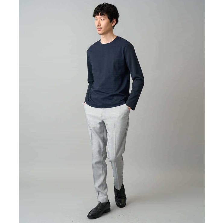 【スマート/イージーケア/洗濯機で洗える/毛玉になりにくい】オーバルジャガード | a.v.v【MEN】 | 詳細画像4 