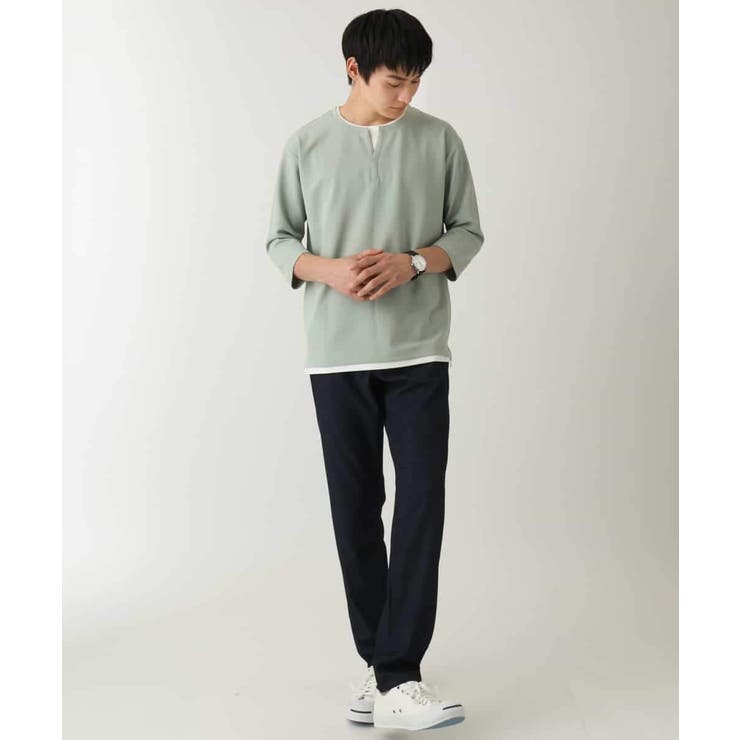 【イージーケア/接触冷感】梨地フェイクレイヤードカットソー | a.v.v【MEN】 | 詳細画像16 