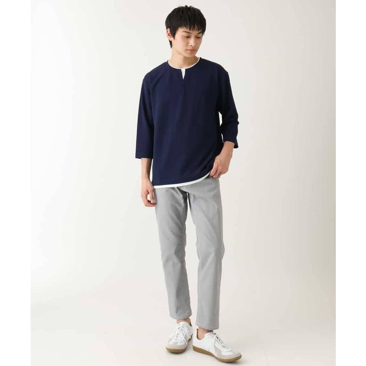 【イージーケア/接触冷感】梨地フェイクレイヤードカットソー | a.v.v【MEN】 | 詳細画像17 