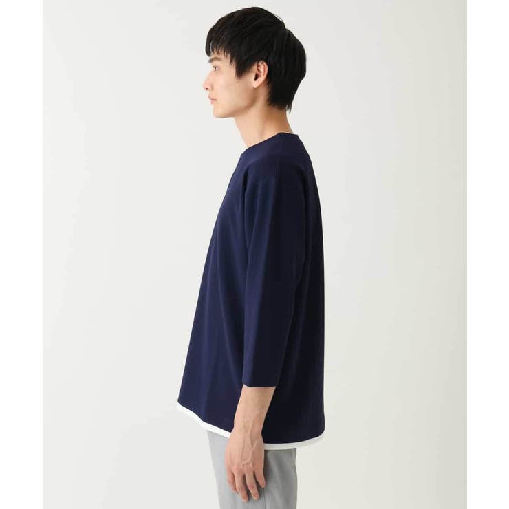 【イージーケア/接触冷感】梨地フェイクレイヤードカットソー | a.v.v【MEN】 | 詳細画像6 