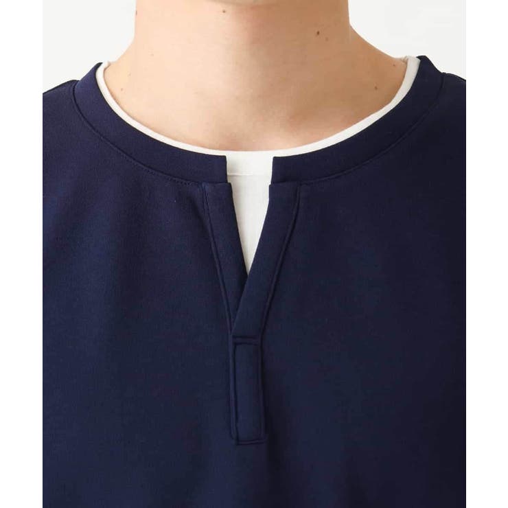 【イージーケア/接触冷感】梨地フェイクレイヤードカットソー | a.v.v【MEN】 | 詳細画像8 