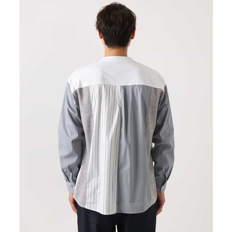 ハーフジップバックシャン切替クルーネックカットソー(デザテクシリーズ） | a.v.v【MEN】 | 詳細画像16 