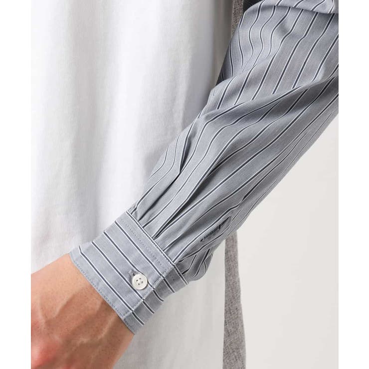 ハーフジップバックシャン切替クルーネックカットソー(デザテクシリーズ） | a.v.v【MEN】 | 詳細画像19 