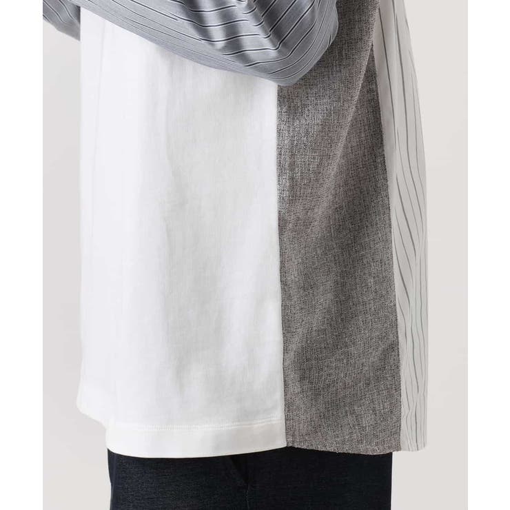 ハーフジップバックシャン切替クルーネックカットソー(デザテクシリーズ） | a.v.v【MEN】 | 詳細画像20 