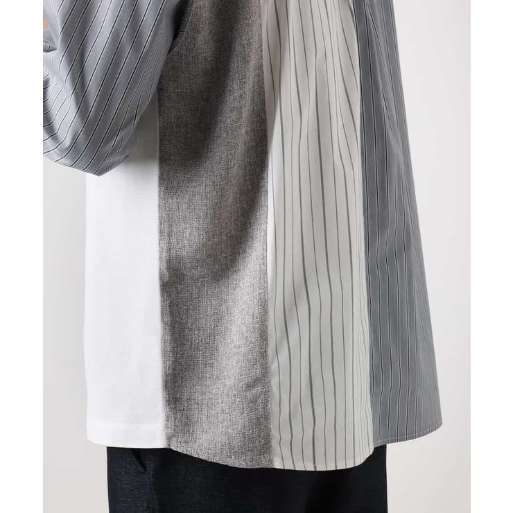 ハーフジップバックシャン切替クルーネックカットソー(デザテクシリーズ） | a.v.v【MEN】 | 詳細画像21 