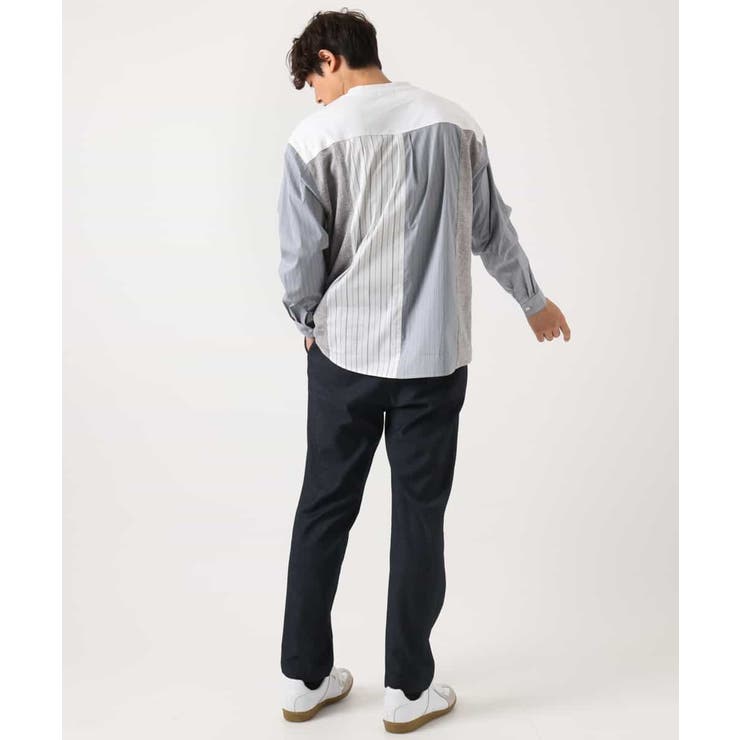 ハーフジップバックシャン切替クルーネックカットソー(デザテクシリーズ） | a.v.v【MEN】 | 詳細画像5 