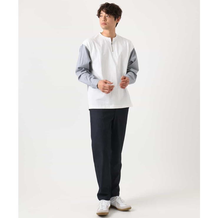ハーフジップバックシャン切替クルーネックカットソー(デザテクシリーズ） | a.v.v【MEN】 | 詳細画像6 