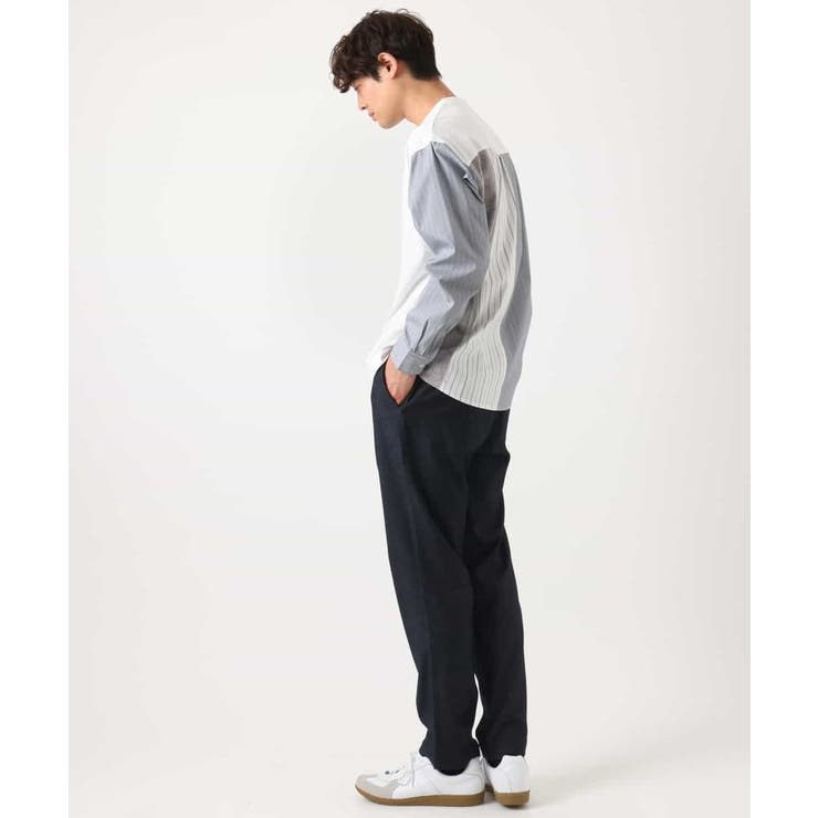 ハーフジップバックシャン切替クルーネックカットソー(デザテクシリーズ） | a.v.v【MEN】 | 詳細画像7 