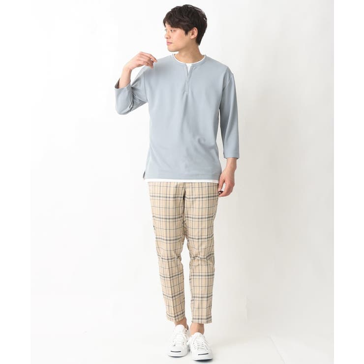 【新作/涼感】梨地フェイクレイヤードカットソー(Good Teeシリーズ） | a.v.v【MEN】 | 詳細画像10 