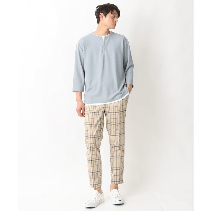 【新作/涼感】梨地フェイクレイヤードカットソー(Good Teeシリーズ） | a.v.v【MEN】 | 詳細画像11 