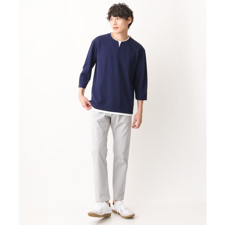 【新作/涼感】梨地フェイクレイヤードカットソー(Good Teeシリーズ） | a.v.v【MEN】 | 詳細画像5 