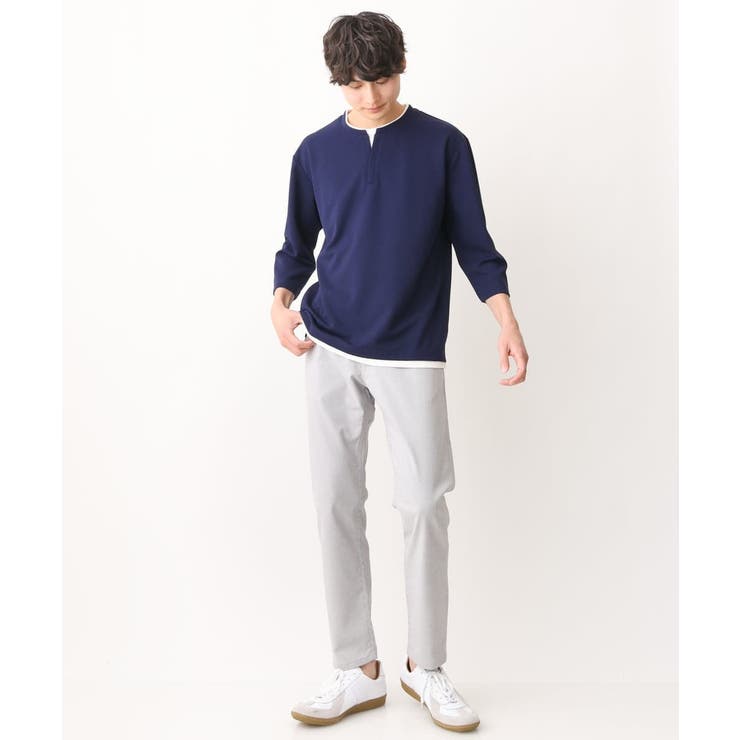 【新作/涼感】梨地フェイクレイヤードカットソー(Good Teeシリーズ） | a.v.v【MEN】 | 詳細画像6 