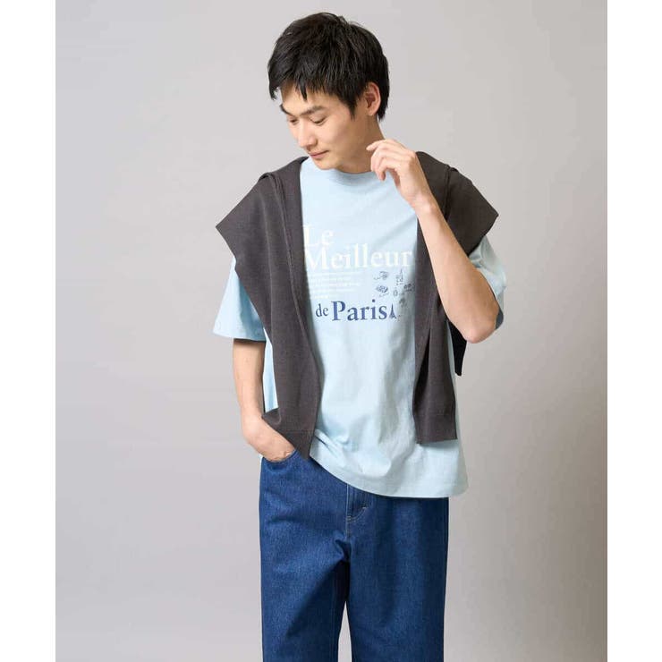 【接触冷感/綿100％】イラストレーターコラボプリンワイドシルエットカットソー | a.v.v【MEN】 | 詳細画像8 