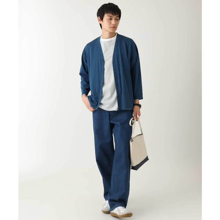 【接触冷感】細ボーダーセミワイドシルエットカットソー | a.v.v【MEN】 | 詳細画像10 