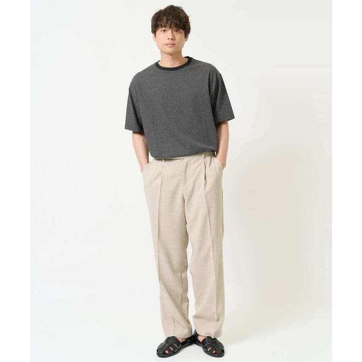 【接触冷感】細ボーダーセミワイドシルエットカットソー | a.v.v【MEN】 | 詳細画像16 