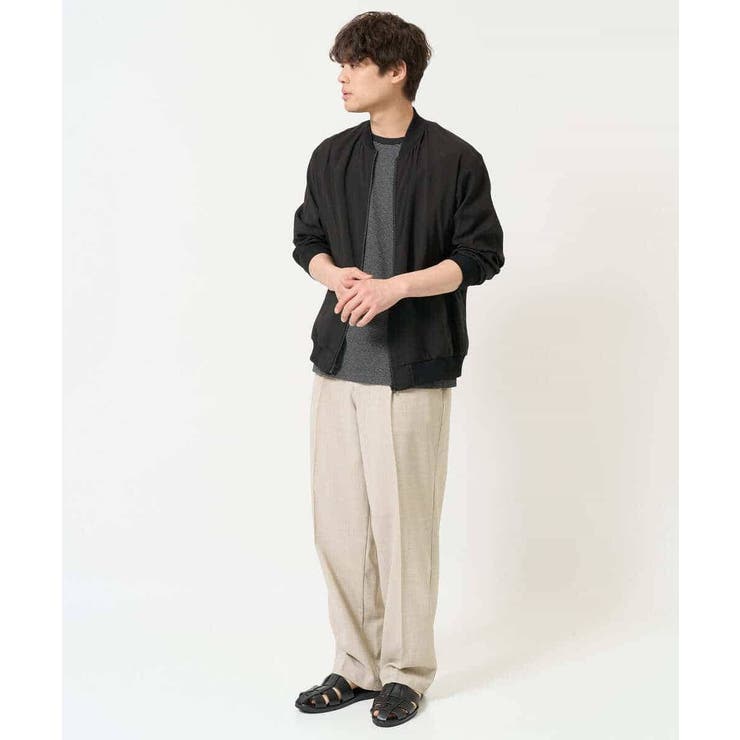 【接触冷感】細ボーダーセミワイドシルエットカットソー | a.v.v【MEN】 | 詳細画像18 