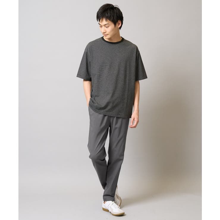 【接触冷感】細ボーダーセミワイドシルエットカットソー | a.v.v【MEN】 | 詳細画像20 