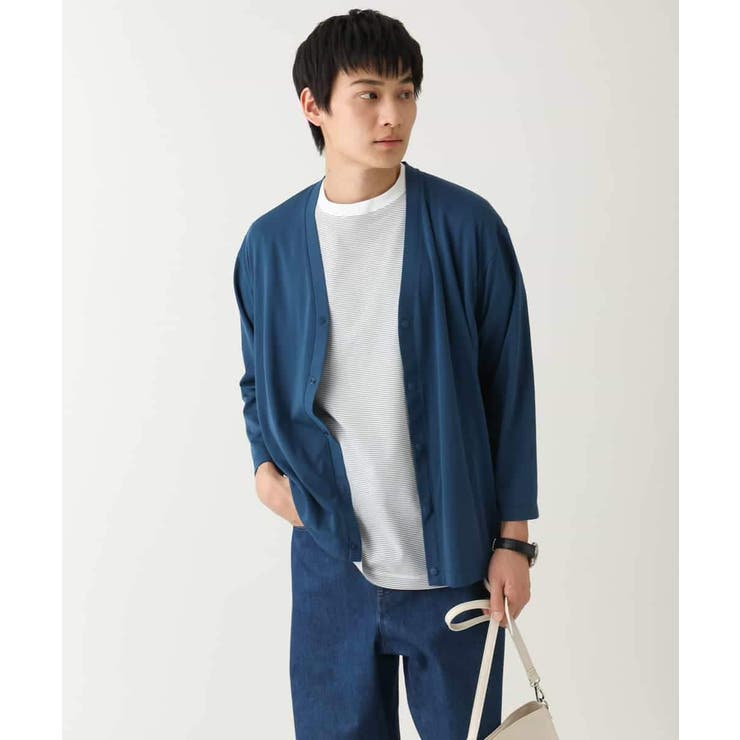 【接触冷感】細ボーダーセミワイドシルエットカットソー | a.v.v【MEN】 | 詳細画像24 