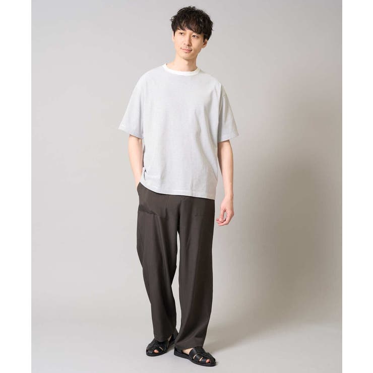 【接触冷感】細ボーダーセミワイドシルエットカットソー | a.v.v【MEN】 | 詳細画像3 