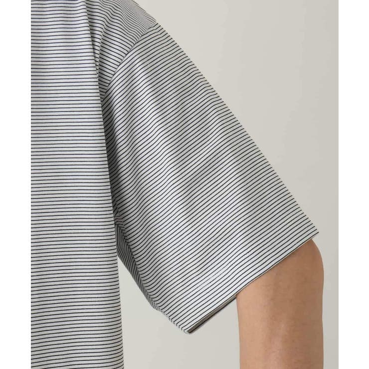 【接触冷感】細ボーダーセミワイドシルエットカットソー | a.v.v【MEN】 | 詳細画像36 