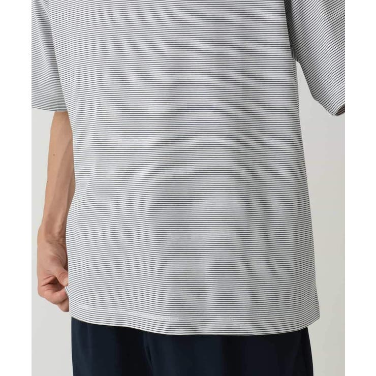 【接触冷感】細ボーダーセミワイドシルエットカットソー | a.v.v【MEN】 | 詳細画像37 