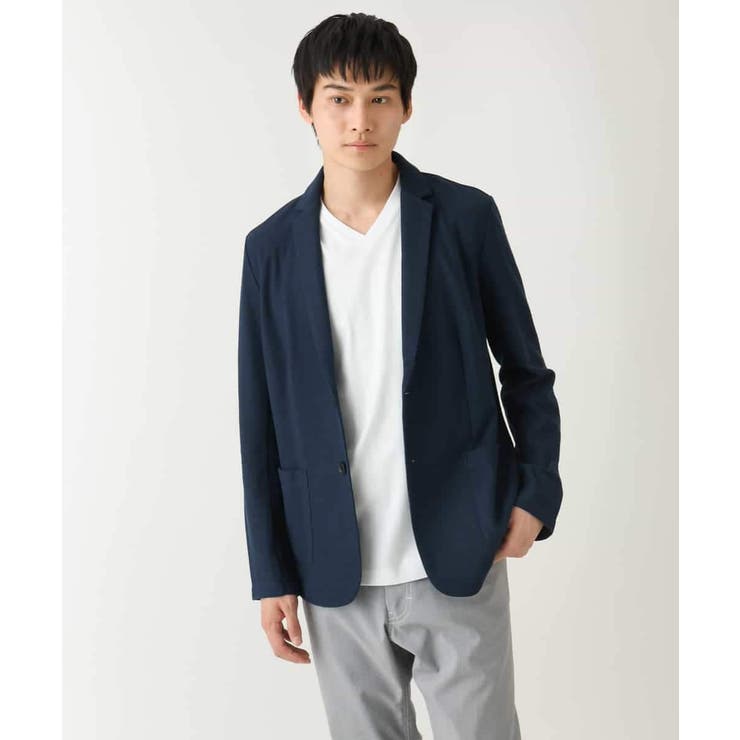 【接触冷感/UVカット/毛玉になりにくい】シルケットスムースVネックカットソー | a.v.v【MEN】 | 詳細画像12 
