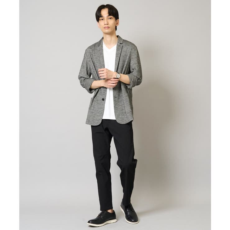 【接触冷感/UVカット/毛玉になりにくい】シルケットスムースVネックカットソー | a.v.v【MEN】 | 詳細画像48 