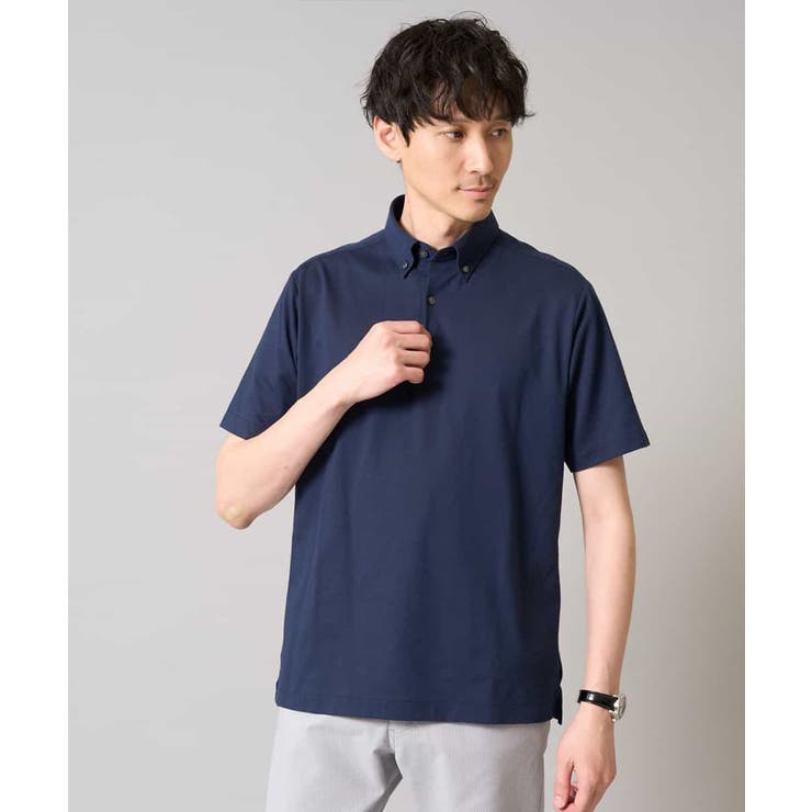 ネイビー | 【吸水速乾/イージーケア】ALTIMAポロシャツ | a.v.v【MEN】