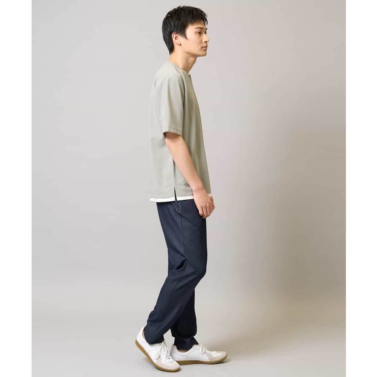 【速乾/接触冷感】梨地フェイクレイヤードカットソー | a.v.v【MEN】 | 詳細画像10 