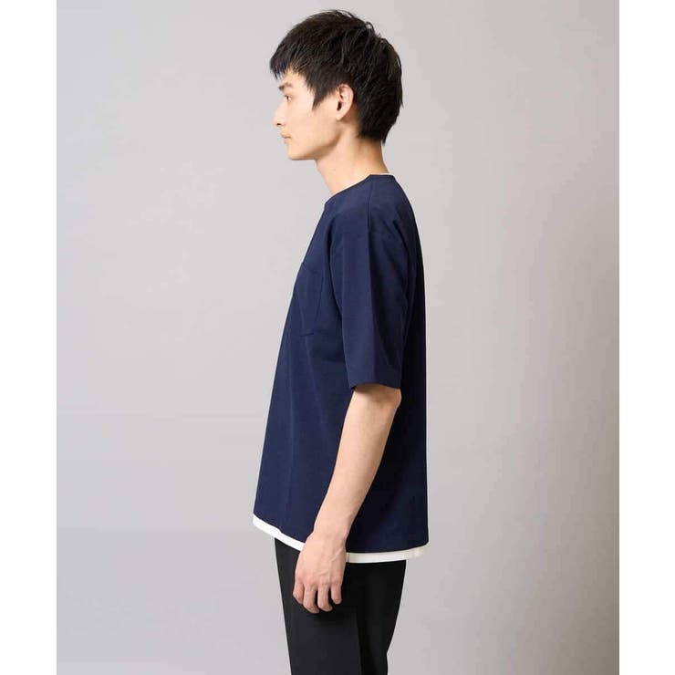 【速乾/接触冷感】梨地フェイクレイヤードカットソー | a.v.v【MEN】 | 詳細画像30 