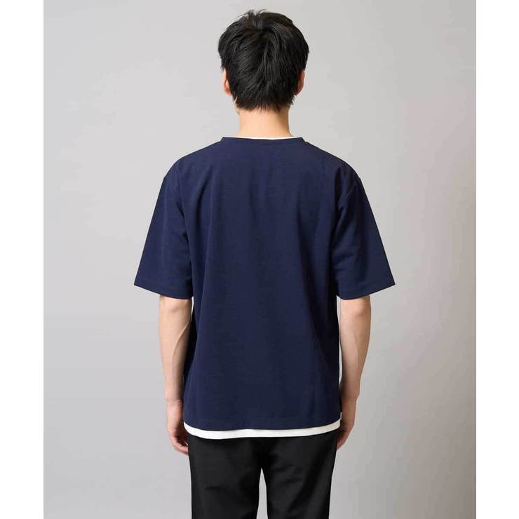 【速乾/接触冷感】梨地フェイクレイヤードカットソー | a.v.v【MEN】 | 詳細画像31 