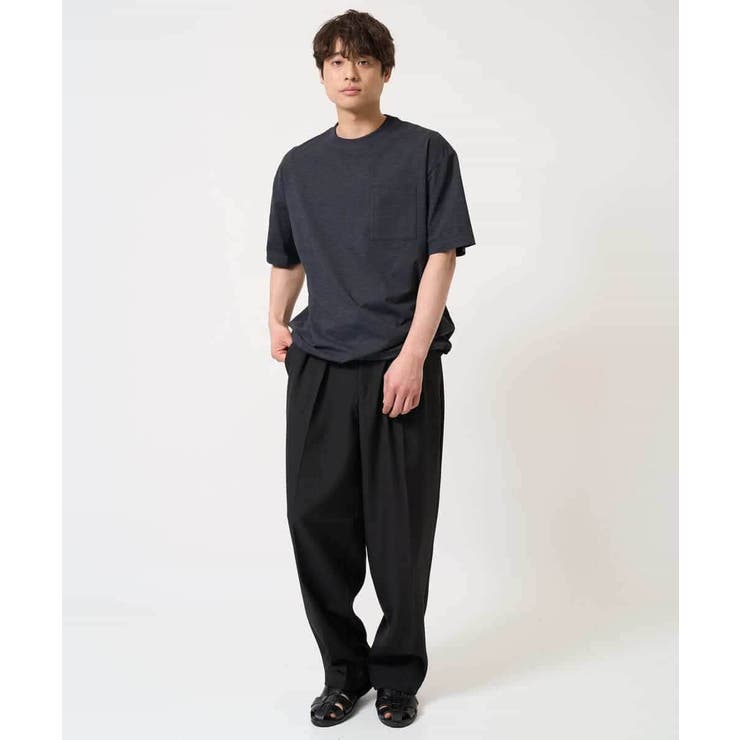【速乾/毛玉になりにくい】ドローコード付きワイドシルエットカットソー | a.v.v【MEN】 | 詳細画像16 