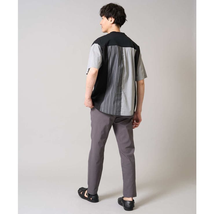 【マシンウォッシャブル】ハーフジップバックシャン切替カットソー | a.v.v【MEN】 | 詳細画像12 