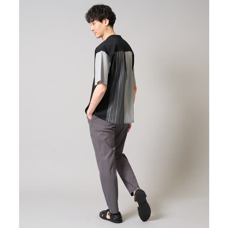 【マシンウォッシャブル】ハーフジップバックシャン切替カットソー | a.v.v【MEN】 | 詳細画像13 