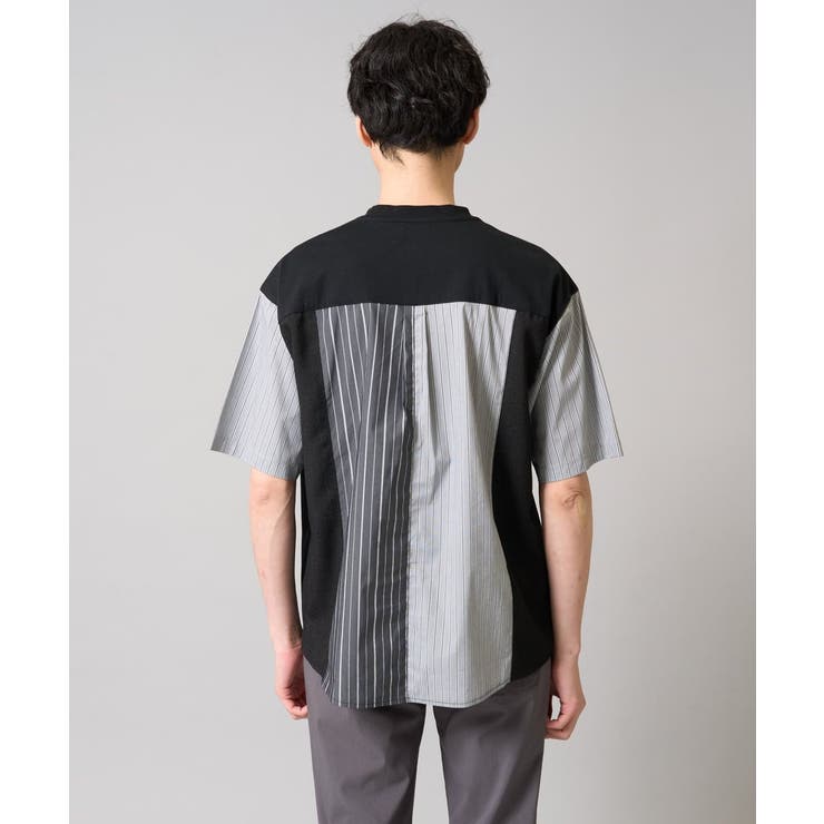 【マシンウォッシャブル】ハーフジップバックシャン切替カットソー | a.v.v【MEN】 | 詳細画像22 