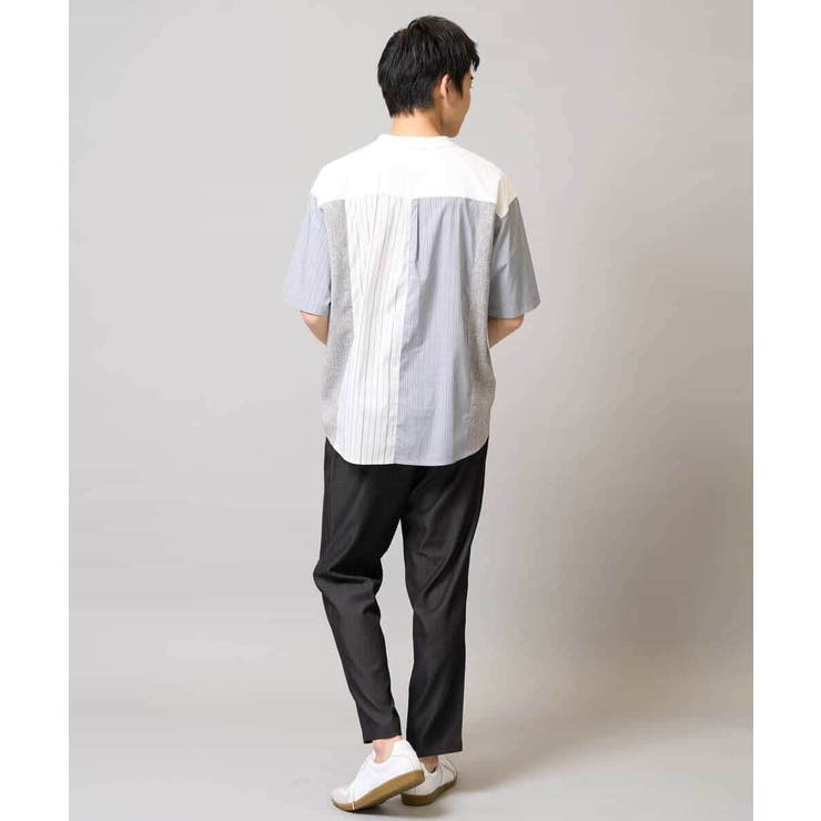 【マシンウォッシャブル】ハーフジップバックシャン切替カットソー | a.v.v【MEN】 | 詳細画像5 