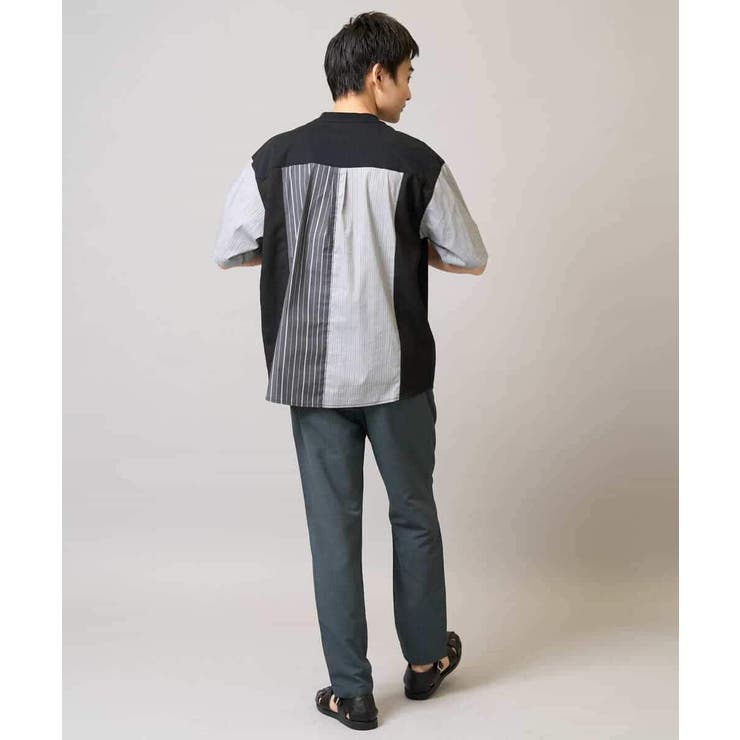 【マシンウォッシャブル】ハーフジップバックシャン切替カットソー | a.v.v【MEN】 | 詳細画像8 