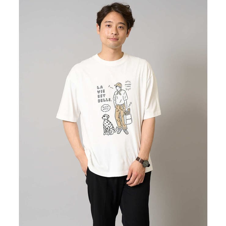 イラストレーターコラボプリンワイドシルエットカットソー | a.v.v【MEN】 | 詳細画像11 