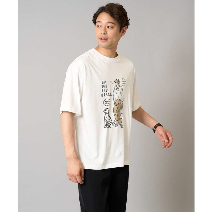 イラストレーターコラボプリンワイドシルエットカットソー | a.v.v【MEN】 | 詳細画像12 