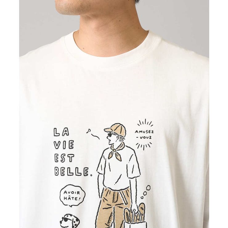 イラストレーターコラボプリンワイドシルエットカットソー | a.v.v【MEN】 | 詳細画像15 