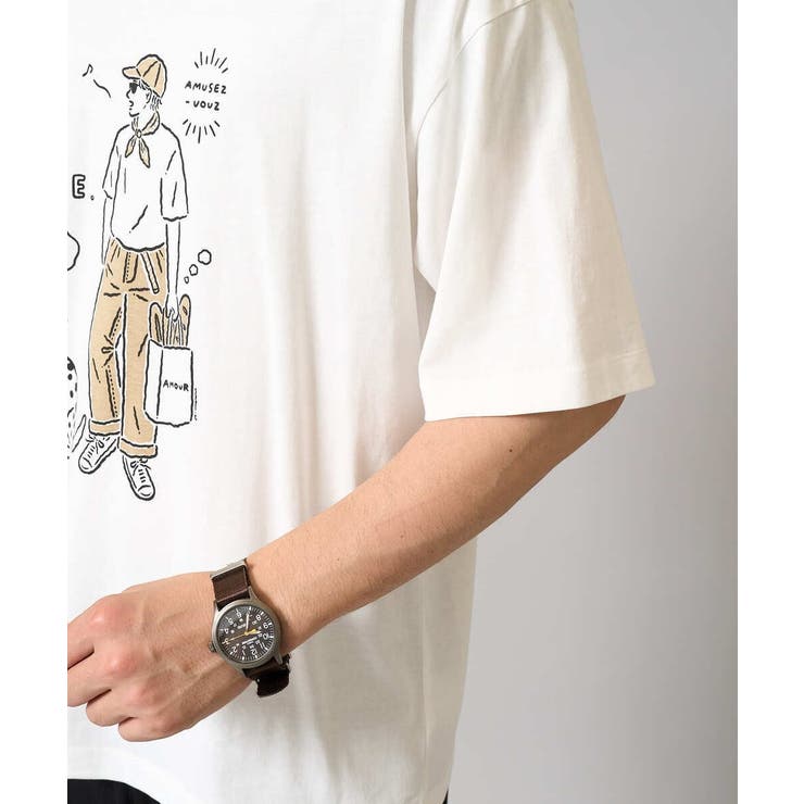 イラストレーターコラボプリンワイドシルエットカットソー | a.v.v【MEN】 | 詳細画像16 