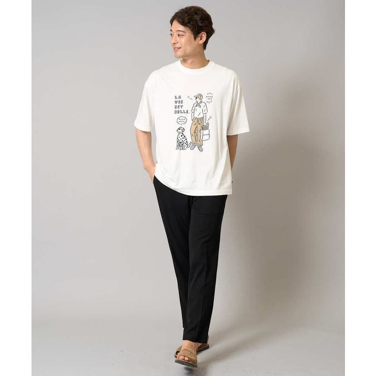 イラストレーターコラボプリンワイドシルエットカットソー | a.v.v【MEN】 | 詳細画像3 