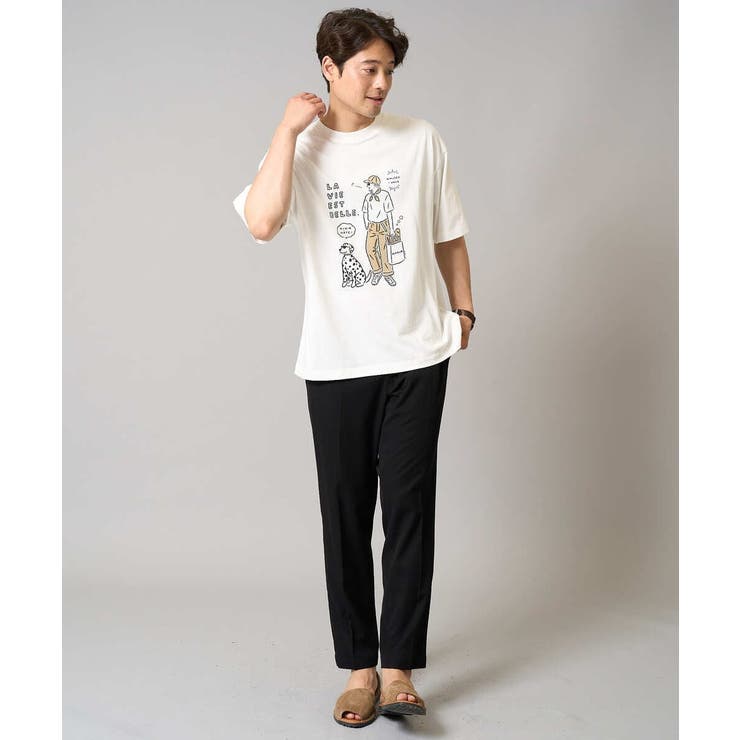 イラストレーターコラボプリンワイドシルエットカットソー | a.v.v【MEN】 | 詳細画像4 