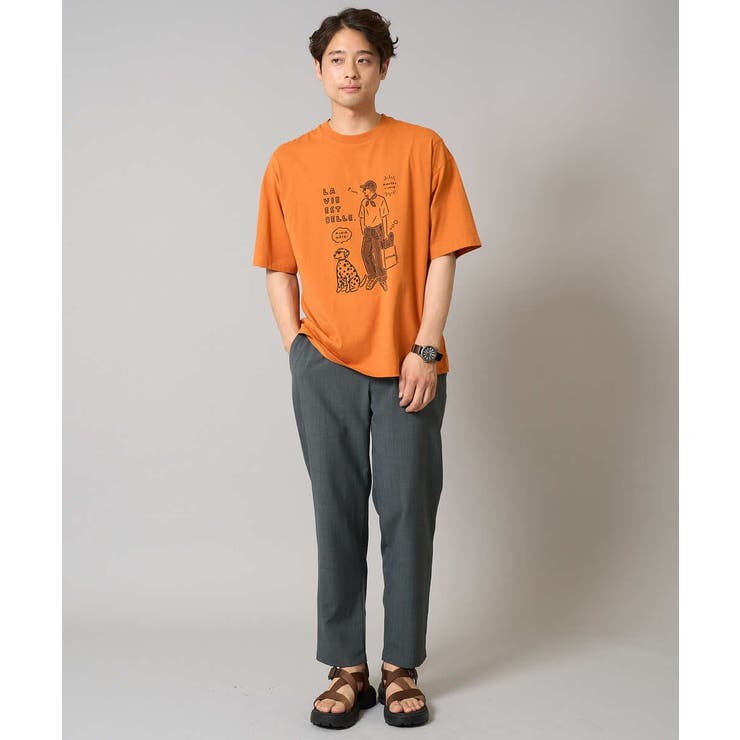 イラストレーターコラボプリンワイドシルエットカットソー | a.v.v【MEN】 | 詳細画像7 