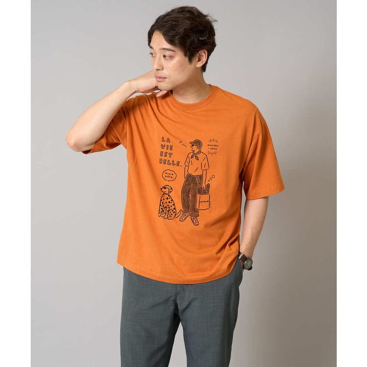 イラストレーターコラボプリンワイドシルエットカットソー | a.v.v【MEN】 | 詳細画像9 