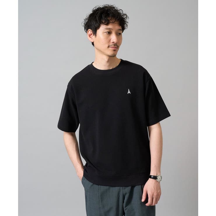 【イージーケア/接触冷感】ライトアゼ半袖Ｔシャツ ワンポイント刺繍 | a.v.v【MEN】 | 詳細画像1 