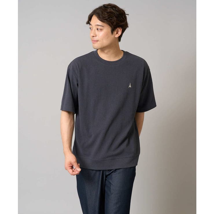 【イージーケア/接触冷感】ライトアゼ半袖Ｔシャツ ワンポイント刺繍 | a.v.v【MEN】 | 詳細画像37 