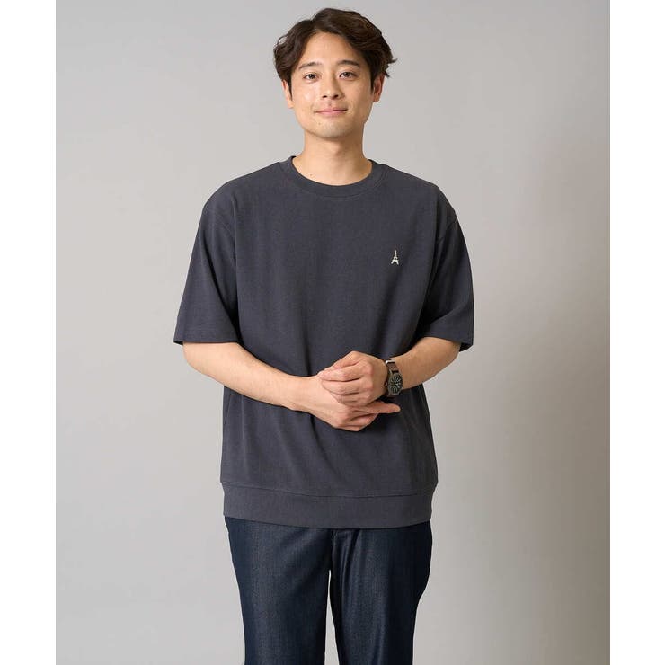 【イージーケア/接触冷感】ライトアゼ半袖Ｔシャツ ワンポイント刺繍 | a.v.v【MEN】 | 詳細画像38 