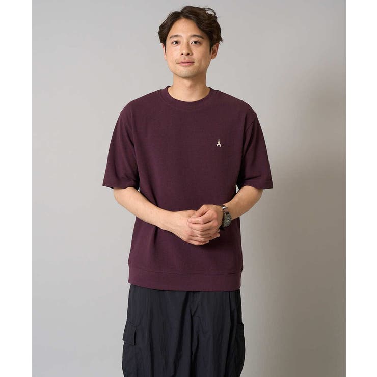 【イージーケア/接触冷感】ライトアゼ半袖Ｔシャツ ワンポイント刺繍 | a.v.v【MEN】 | 詳細画像42 